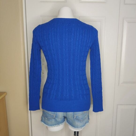 St. John's Bay Crew Neck Long Sleeve Cable Knit Pullover Sweater sz S - Picture 6 of 10